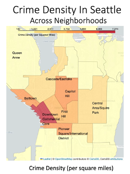 Figure 7: Crime Density Per Square Miles